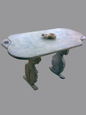 Carved marble table